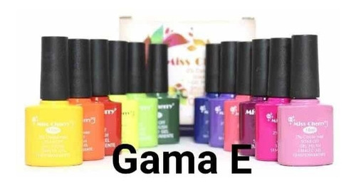 Imagen 7 de 9 de Gel Uv/led Miss Cherry Gama E 10ml Gel Semipermanente C/12pz