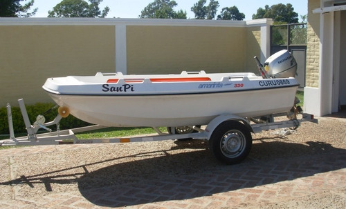 Amarinta 330 Bote Pescador Trimaran Lagunero Casco Sin Motor