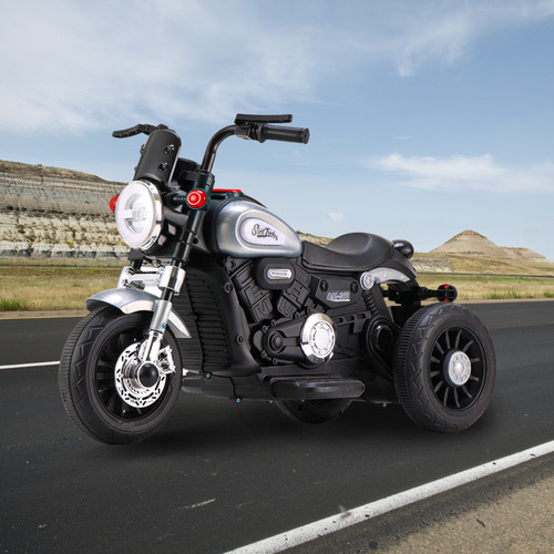 Mini Moto Elétrica Halei Cinza Prata 6v Zippy Toys Motinha Infantil
