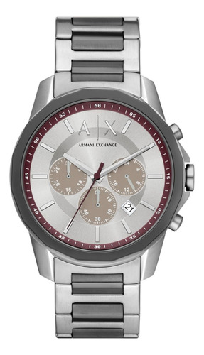Reloj Armani Exchange Ax Stainless Steel Ax1745 Plateado Gris Oscuro Gris
