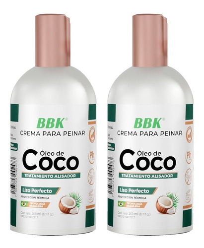 Crema Para Peinar Óleo De Coco Bigbangkeratin Sin Sal