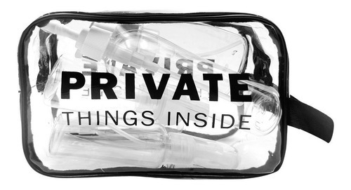 Neceser organizador de viaje porta cosmeticos maquillaje color Negro Genérica Private Things