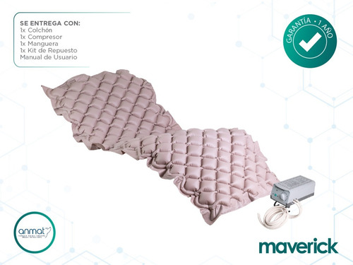 Imagen 3 de 10 de Colchón Antiescaras Hasta 135kg Aire Automático Envío Gratis