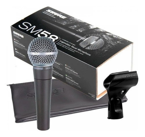 Microfono Dinamico Cardioide Vocal Shure Sm58s Color Negro