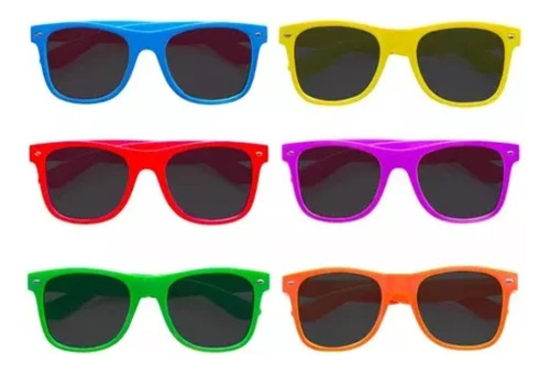 10 Anteojos De Colores Raiban Wayfarer Cotillon