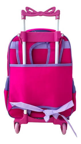 Mochila Maria Clara Jp Kit Escolar Lancheira Estojo Cor Rosa Desenho Do Tecido Maria Clara E Jp
