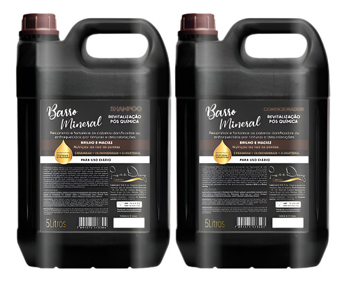 Kit 2 Shampoo E Condicionador Barro Mineral 5kg Linha Salão