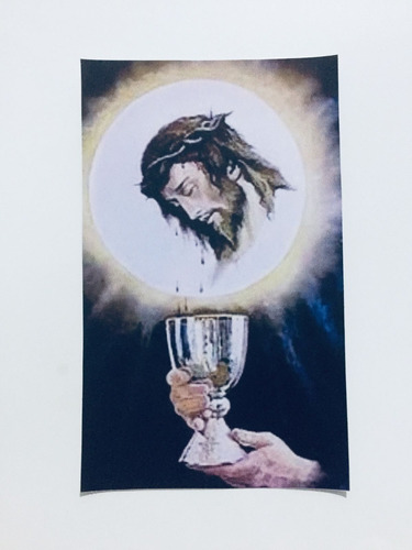 100 Estampas Sagrado Caliz Jesus Cristo Mide 8.5x14cm (ev25