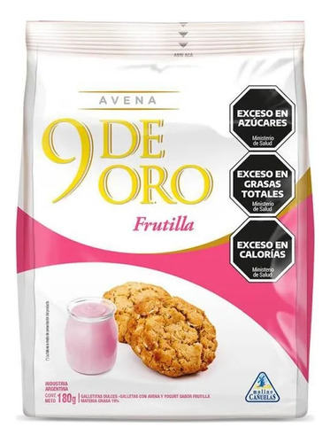 Galletitas Avena 9 De Oro Con Yogurt De Frutilla 180 Gr
