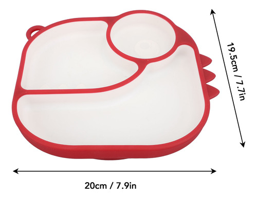 Placa De Silicona Dividida Para Bebés Con Ventosa Para Una S