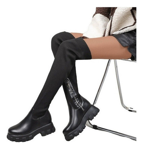 Botas Elásticas Sobre La Rodilla Botas De Nieve For Mujer
