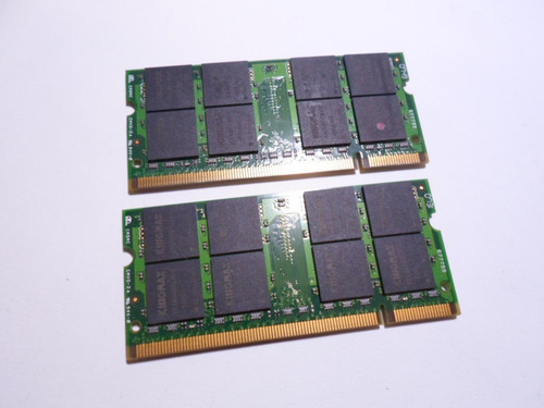 Kit 2 Memorias P/ Notebook 2 X 1gb Total 2gb Ddr2 667mhz (Usado)