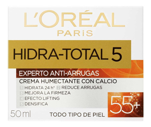 Crema Facial L'oreal Hidra-total +55 Anti-arrugas - 50ml