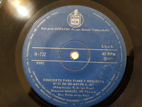 Vinilo Single  De Manuel De Falla -- Serenata N°13 ( B126