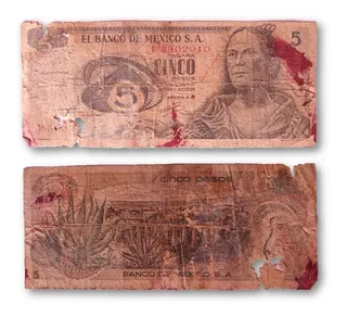Billete De Cinco ($5) Pesos Viejos Mexicanos Corregidora