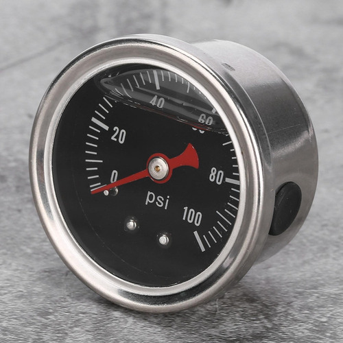 A 0-100 Psi/bar Medidor De Pressão De Combustível Universal