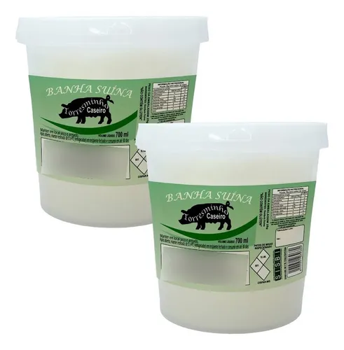 comprar Banha Suína 100% Natural 675g, Gordura De Porco 700ml 2un
