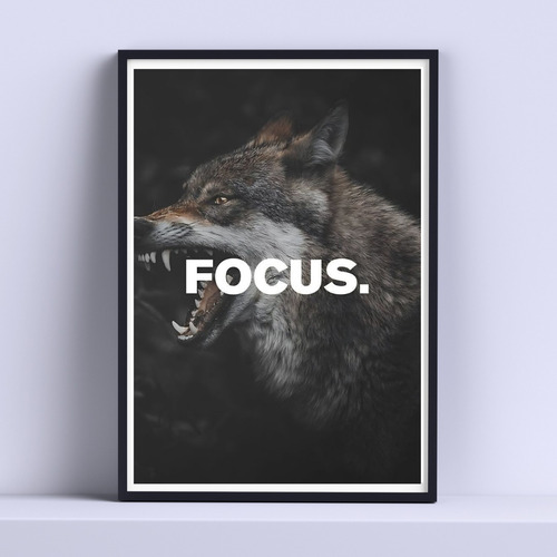 Cuadro Focus Don´t Stop Decorativo 30x40cm Con Vidrio