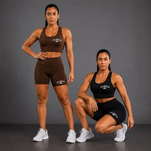 Kit 2 Conjunto Top E Shorts Academia Los Angeles