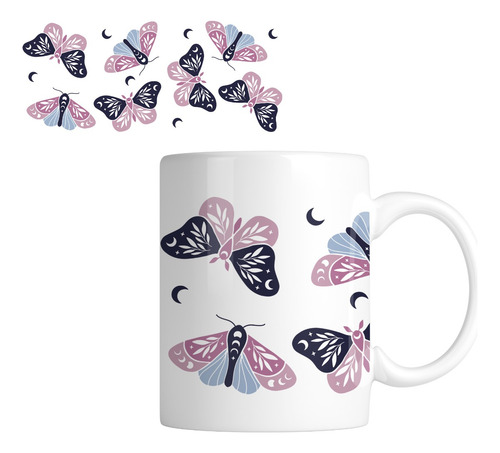 Taza 11 Oz Tae13. Good Vibes Positividad Cumpleaños Mariposa