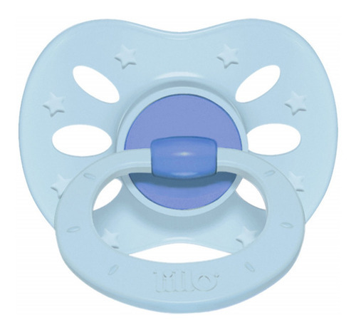 Chupeta De Silicone Extra Air Tam.01 Azul - Lillo Liso Período de idade 0-6 meses