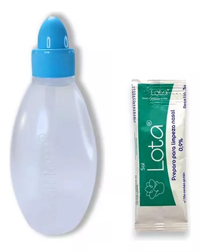 Kit de limpieza nasal: 1 botella Nasalflow de 330 ml y 30 bolsitas de sal,  paquete de 3 g, este kit ofrece una limpieza nasal eficaz y alivia la  congestión y las molestias respiratorias