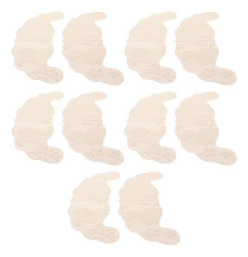 Pegatinas Desechables De Encaje Para El Pecho, 5 Pares, Con