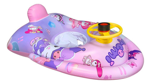Inflable Forma De Barco Con Volante Y Bocina Infantil Niños