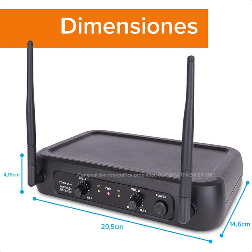 Par Microfonos Inalambricos Profesionales Vhf Gtia Oficial