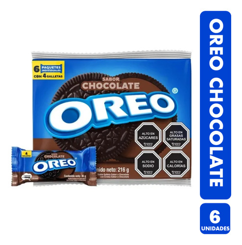 Oreo Chocolate - Galletas Especial Colación (pack Con 6 Uni)
