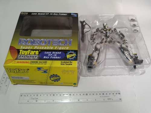 Robotech Vf1s Roy Fokker Last Stand Toyfare Exclusive Abiert (Usado)