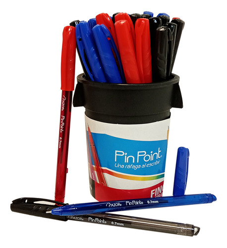 Azor Pin Point Boligrafo Colores Surtidos Bote Con 36 Piezas