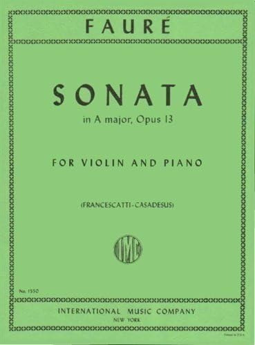 Sonata No. 1 Mayor, Op. 13 Violín Y Piano De Gabriel F...