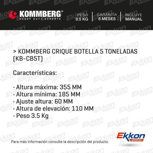 Crique Botella 6 Toneladas Kommberg