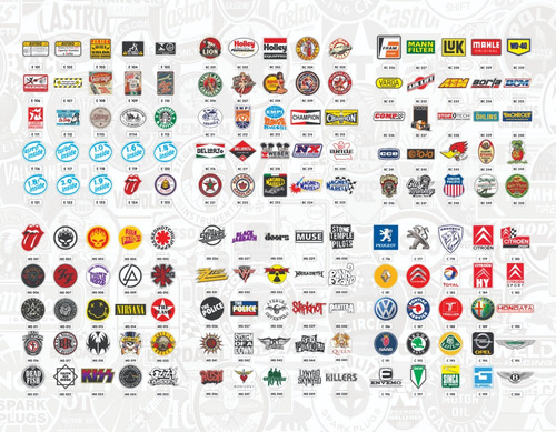 Adesivos Retro Antigos Vintage Automotivos Diversos (20 Un.)