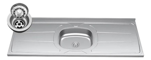 Balcão De Cozinha Com Pia Inox 120cm Classic P11 Branco