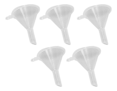 5x Mini Funis Transparentes Funnelos Multuros Laboratórios