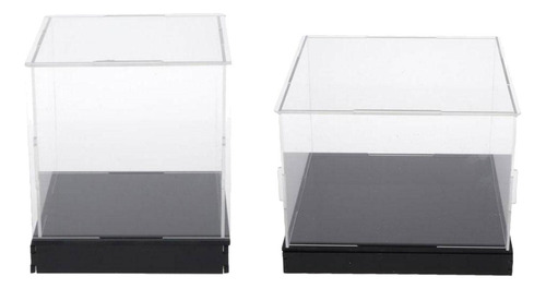 Caja De Exhibición De Acrílico Transparente De 2 Piezas,