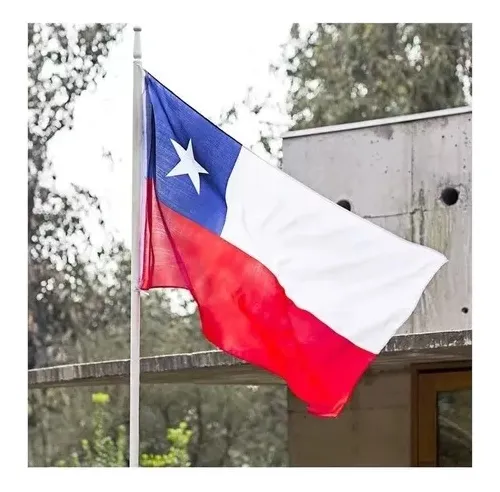 comprar Bandera Chilena 90x60 Cm Con Palo Chile Fiestas Patrias 