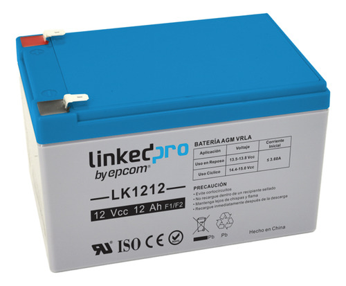 Batería 12 Vcc 12 Ah Ul Tecnología Agm-vrla, Lk1212