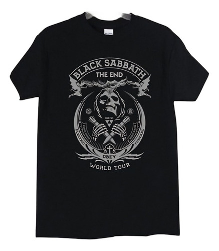 Black Sabbath The End World Tour polera negra Hombre