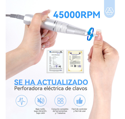 Taladro De Uñas Saviland, 50000rpm, Uñas Acrílicas, Manicura
