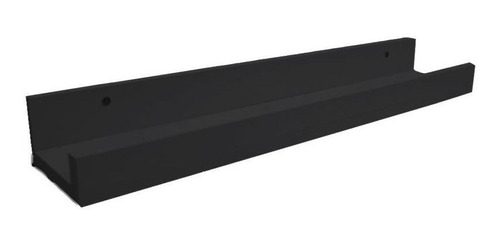 Prateleira Canaleta Para Tempero 400 X 90 Em Mdf - Preto