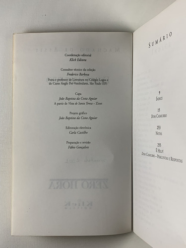 Livro Dom Casmurro Machado De Assis Zero Hora - C1