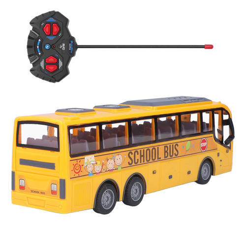 Autobús Teledirigido Para Niños Con Led Simulado, Escuela Rc