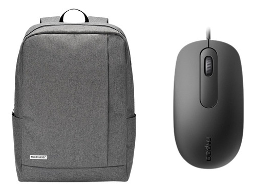 Combo Escolar Morral Para Portatil Bo438 + Mouse Rapoo Ra016