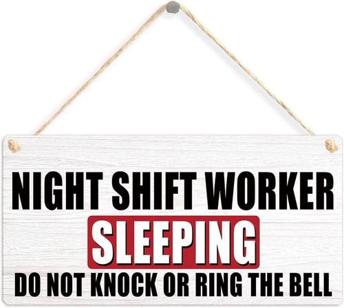 Dadaly Decor Night Shift Worker Sign Don't Disturb Sleeping 
