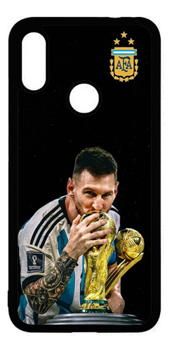 Funda Messi Campeon Mundial Para Xiaomi Redmi Mi A2 Lite Negro Personalizado