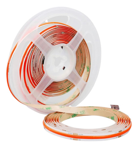 Tira Led Cob Luz Continua 320led/m 24v 8mm 10m Rojo