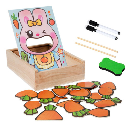 Juego De Alimentación De Juguete Intelectual De Madera Para